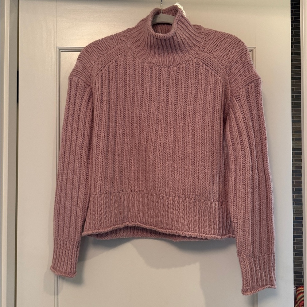 Kut light pink knit high neck sweater